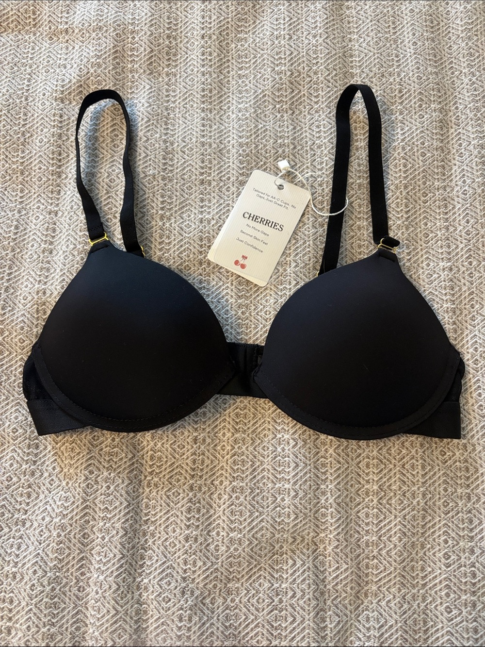 Women’s Black T-Shirt Bra - Smooth Lightly Padded Support